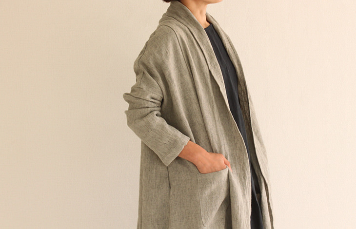 綾織り麻 トップグレー1/25番手」作品例を公開いたしました♪ – リネン