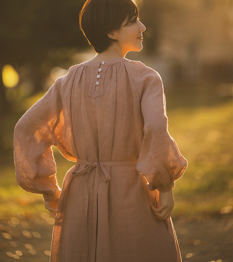 洗いこまれたベルギーリネンローン60番手