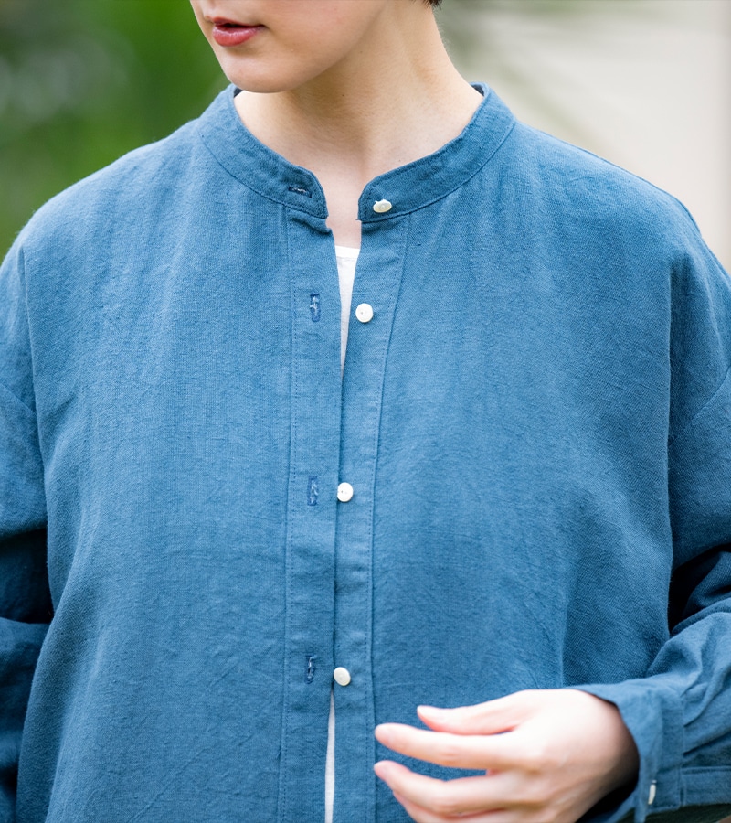 洗いこまれたベルギーリネン25番手ナチュラルダイド