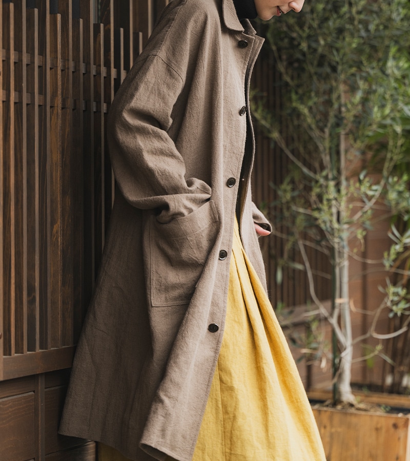 平織りラミーリネンウールキャンバス25番手