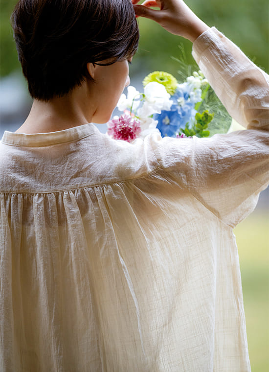 生地の森 コットンリネンスラブローン