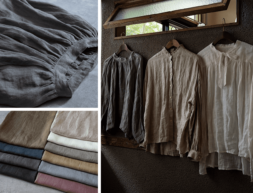 おすすめの麻・リネン生地 洗いこまれた綾織りベルギーリネン60番手