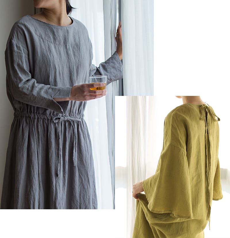 生地の森 洗いこまれたベルギーリネン40番手