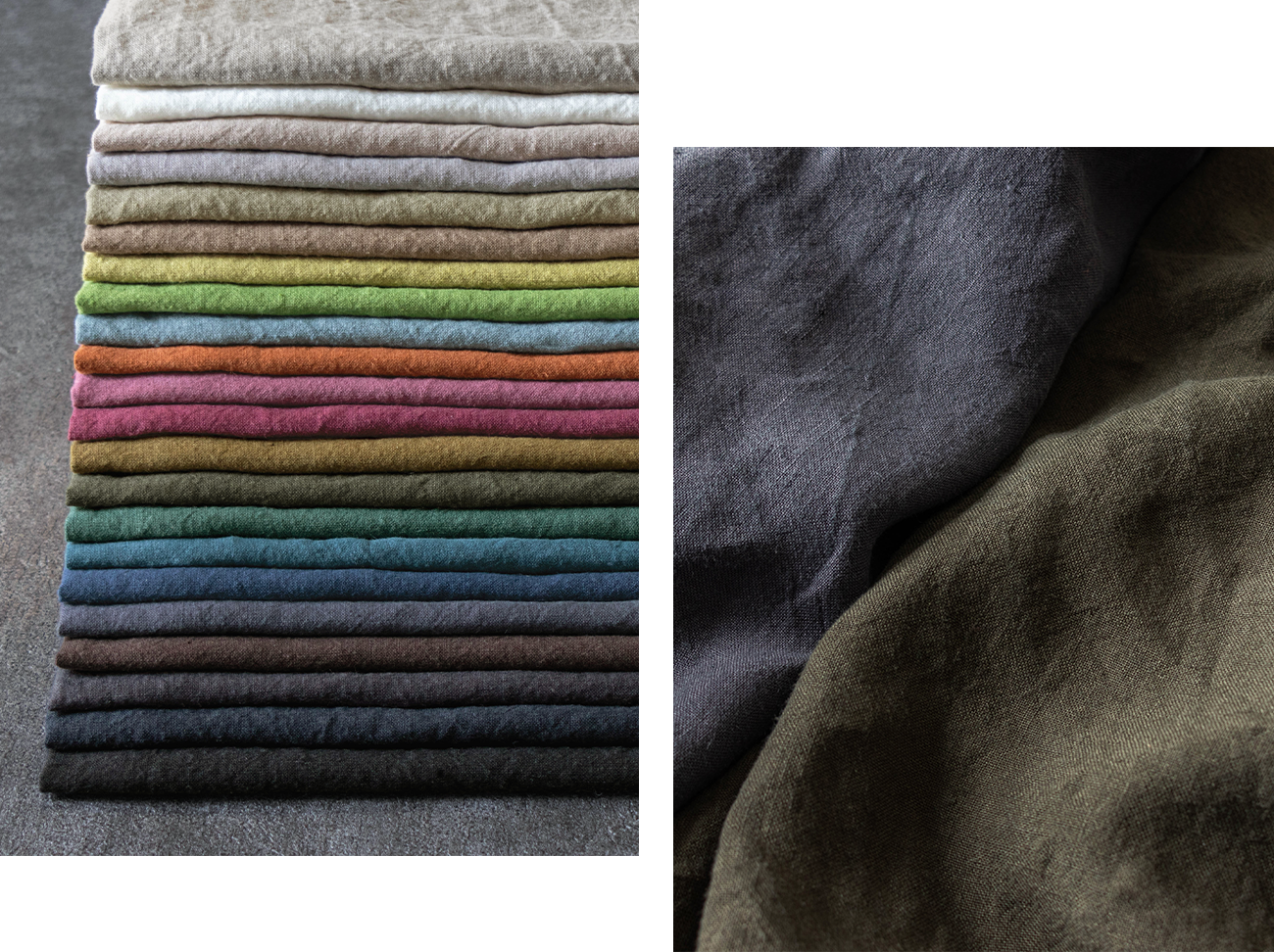 生地の森 洗いこまれたベルギーリネン25番手ナチュラルダイド