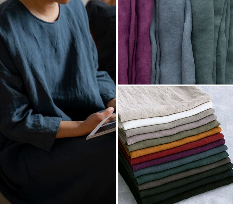 生地の森 スペシャルバリューセール商品 洗いこまれた綾織りベルギーリネン40番手