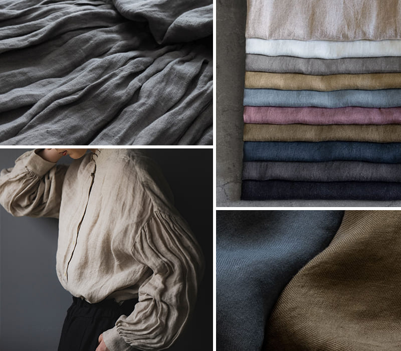 生地の森 スペシャルバリューセール商品 洗いこまれた綾織りベルギーリネン60番手