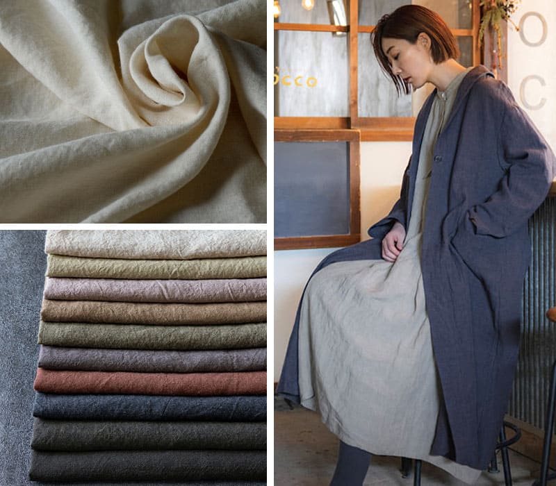 生地の森 スペシャルバリューセール商品 平織りベルギーリネンウール40番手