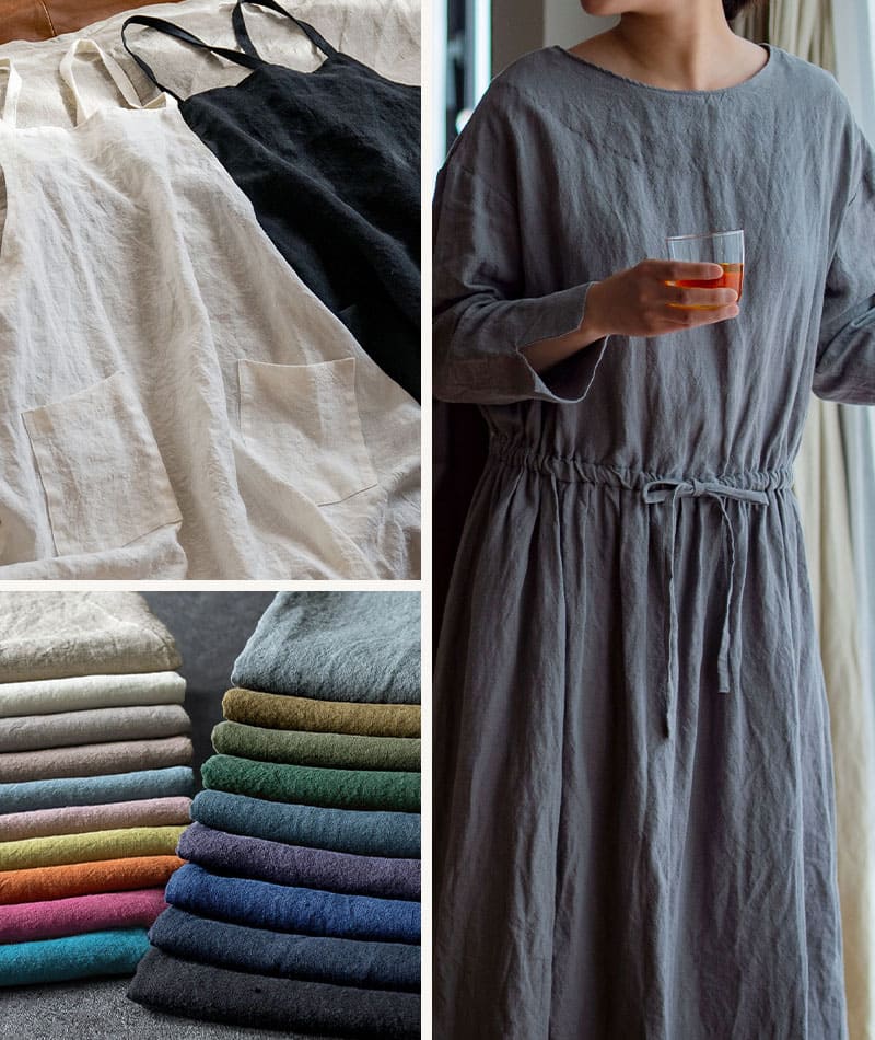 生地の森 春におすすめの生地 洗いこまれたベルギーリネン40番手