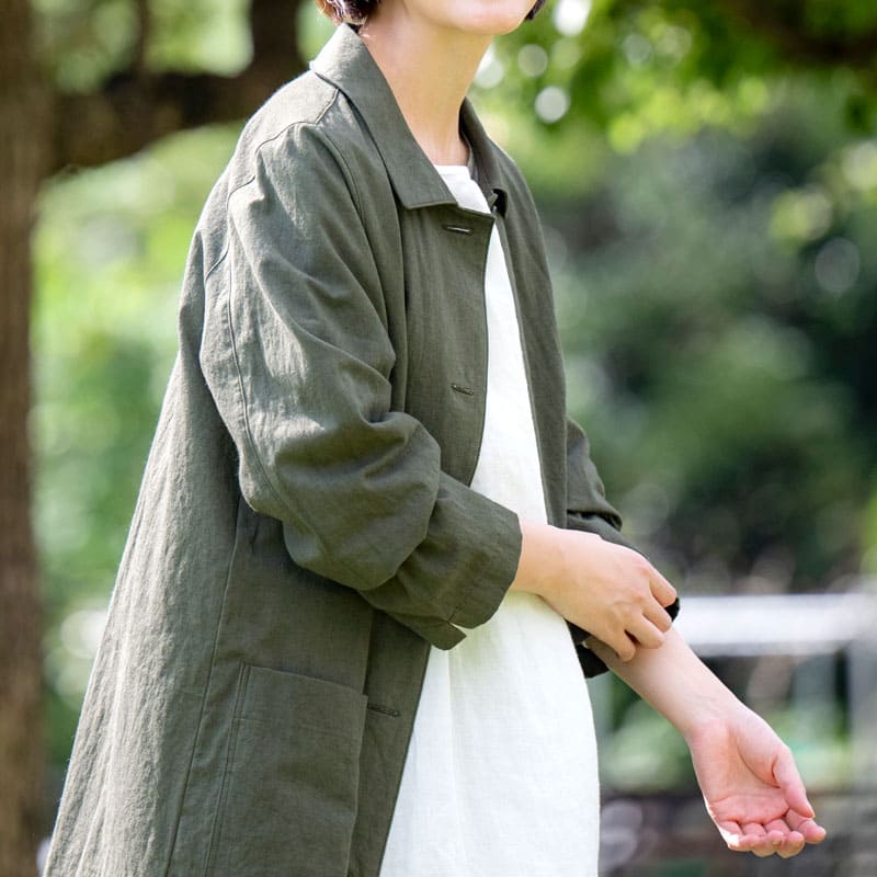 生地の森の夏におすすめのコットンリネン生地 綿麻ウェザークロス ダメージダイド