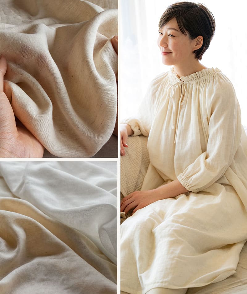 生地の森 夏におすすめの生地 コットンリネンさらふわダブルガーゼ