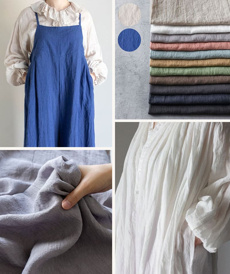 生地の森 夏におすすめの生地 洗いこまれたベルギーリネン異番手ローン