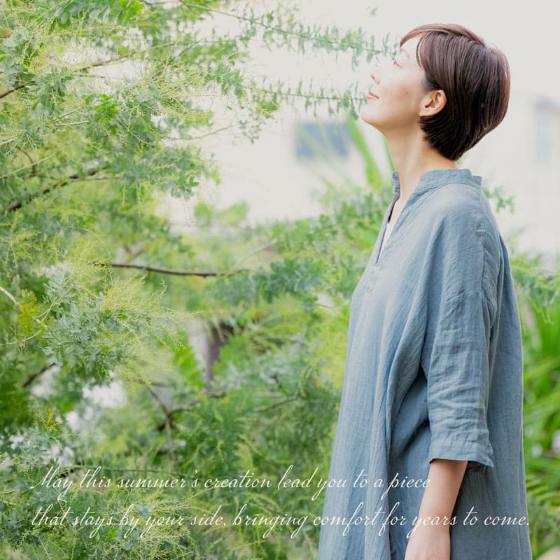 夏のおすすめ生地 リネンのワンピース
