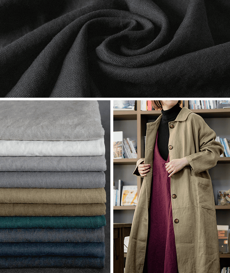 超高密度リネンツイル ナチュラルヴィンテージ 生地の森の冬のリネン「ウィンターリネン」