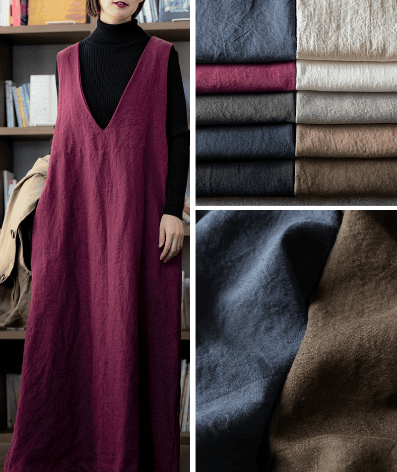 ワイド幅ラミーリネン25番手 生地の森の冬のリネン「ウィンターリネン」