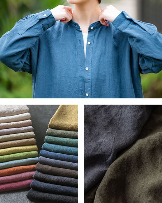 IN50621 リネン・麻生地のおすすめランキング5位-洗いこまれたベルギーリネン25番手ナチュラルダイド