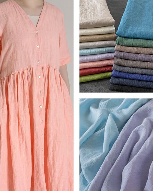 IN50764 リネン・麻生地のおすすめランキング6位-平織りベルギーリネン60番手広幅『ベルフロー』