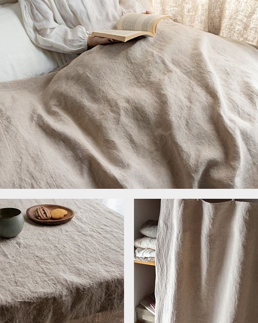 リネン生地の新商品-リノナチュレ 40番手 広幅140cm