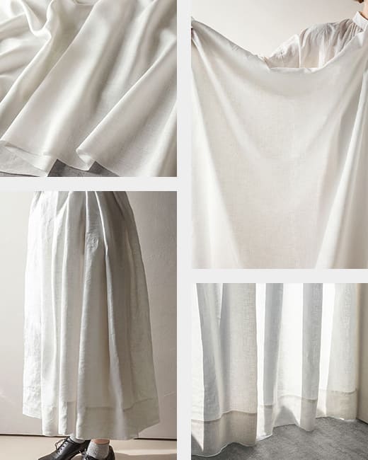 リネン生地の新商品-ベルギーリネン60番手 シルキーソフト