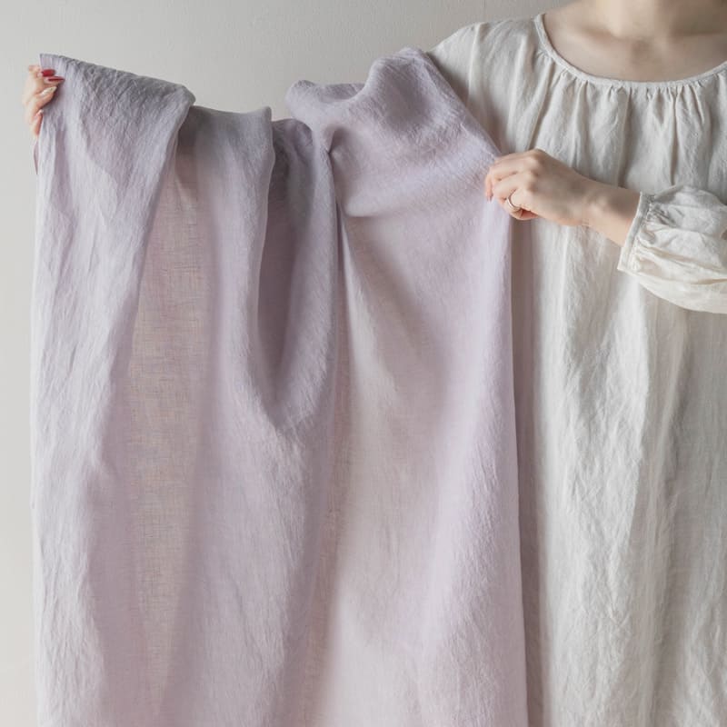 【20周年限定モデル】無地染めフレンチリネン「リノクルール・ソワ（Lino Couleur・Soie）」プラージュ リネン生地 生地の森