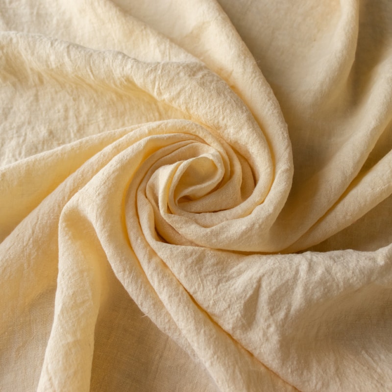 【20周年限定モデル】無地染めフレンチリネン「リノクルール・ソワ（Lino Couleur・Soie）」ヴァニーユ リネン生地 生地の森