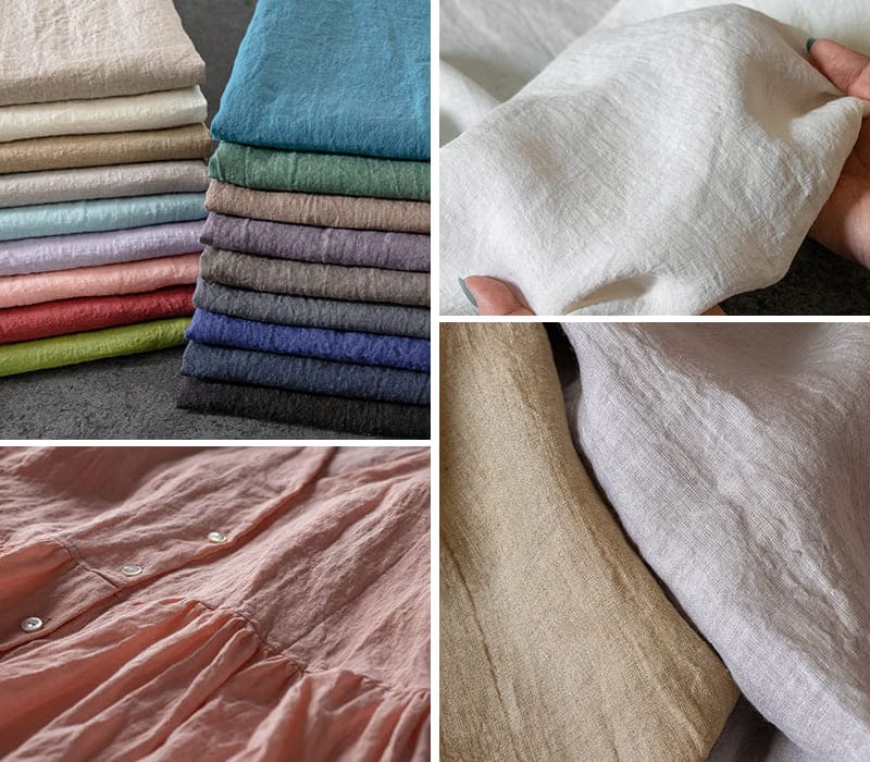 平織りベルギーリネン60番手広幅『ベルフロー』 生地の森