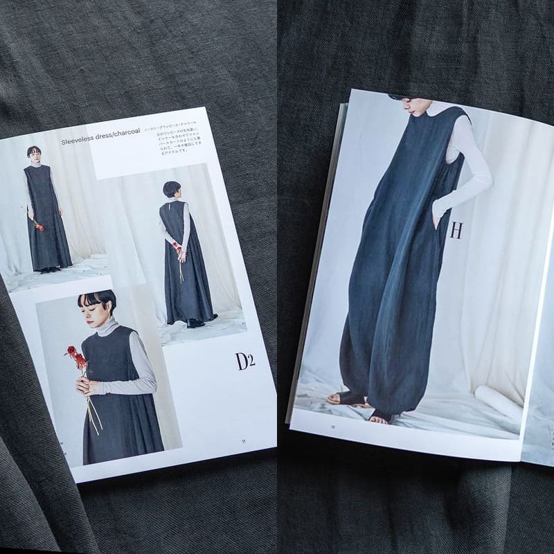  ニュアンスのある大人服に、洗いこまれた綾織りベルギーリネン40番手を使用した作品が掲載されました