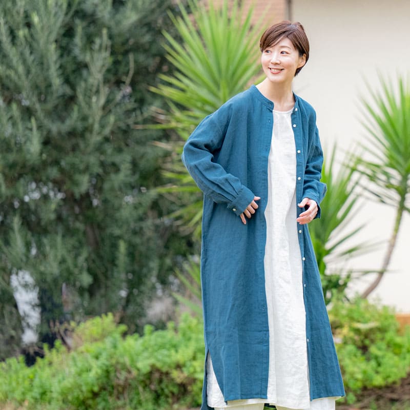 洗いこまれたベルギーリネン25番手ナチュラルダイド