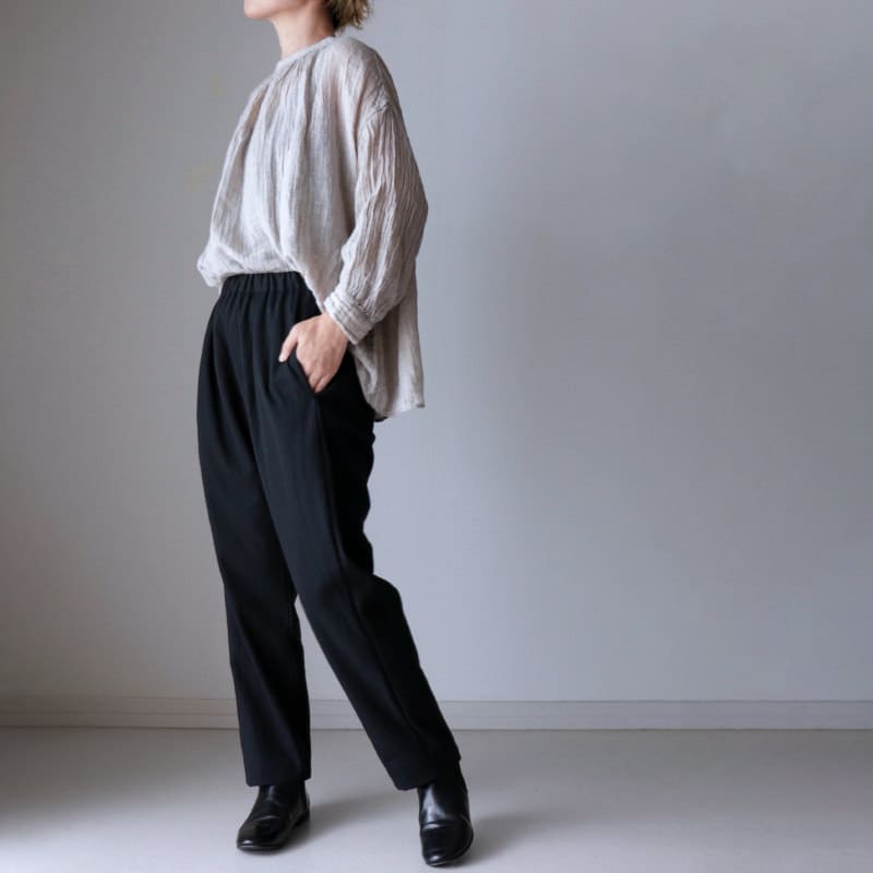 綿麻ツイルリュードバックハーフ