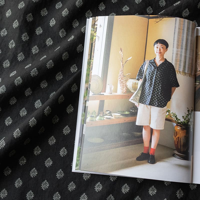 リネン40番手プリント プロヴァンス Deuxieme(ドゥジューム) 書籍掲載 美濃羽まゆみ 生地の森 手づくり服