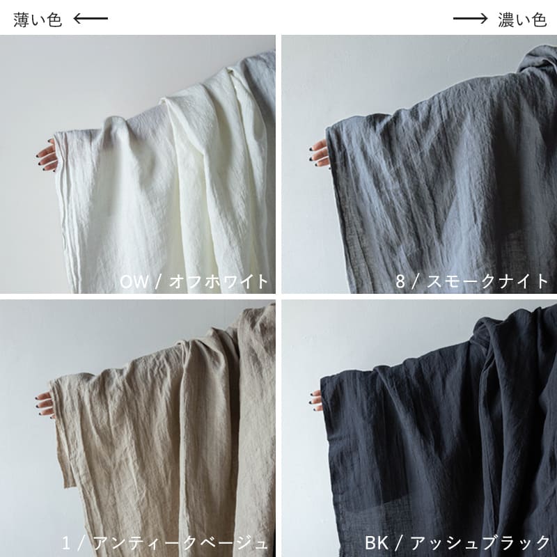 生地の透け感について