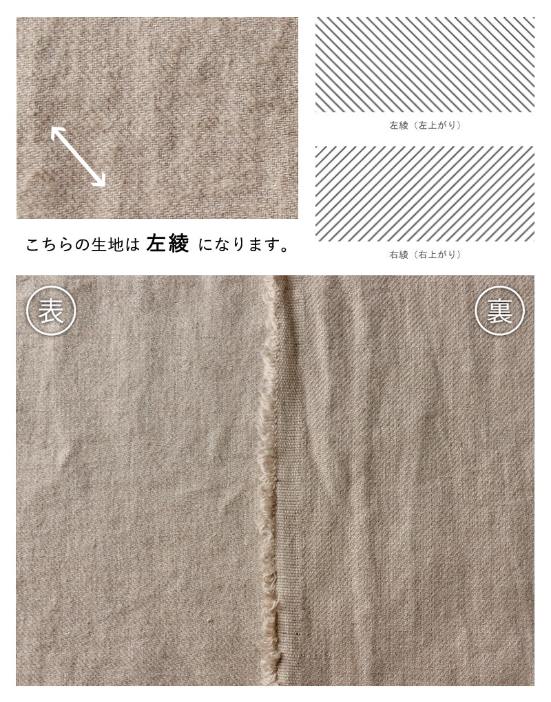 【20周年限定企画】ラミーリネンツイル起毛 Wam（和む）/ベージュ 送料無料 お試し特価　生地の森