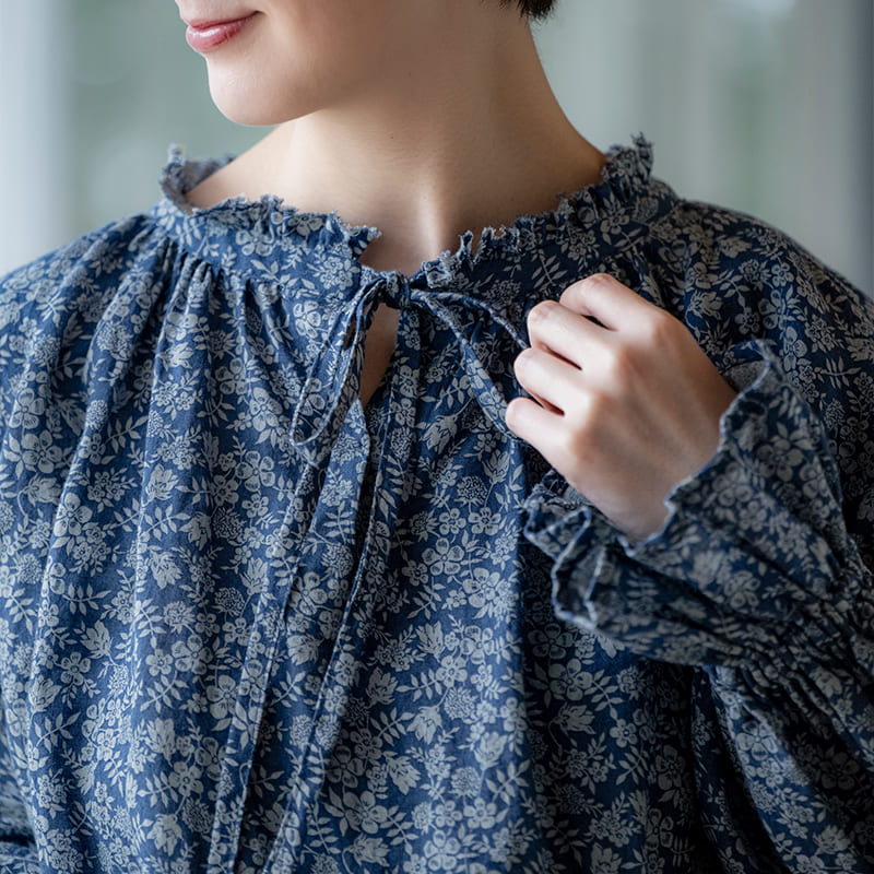 【生地の森限定モデル】リバティプリントリネン エディナム・シャドウ 生地の森