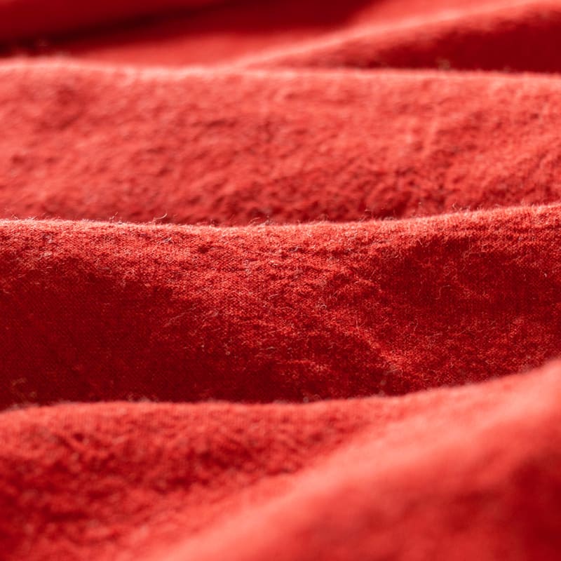 【限定版】平織りラミーリネンウールキャンバス25番手　特別色 ガーネットレッド 秋冬