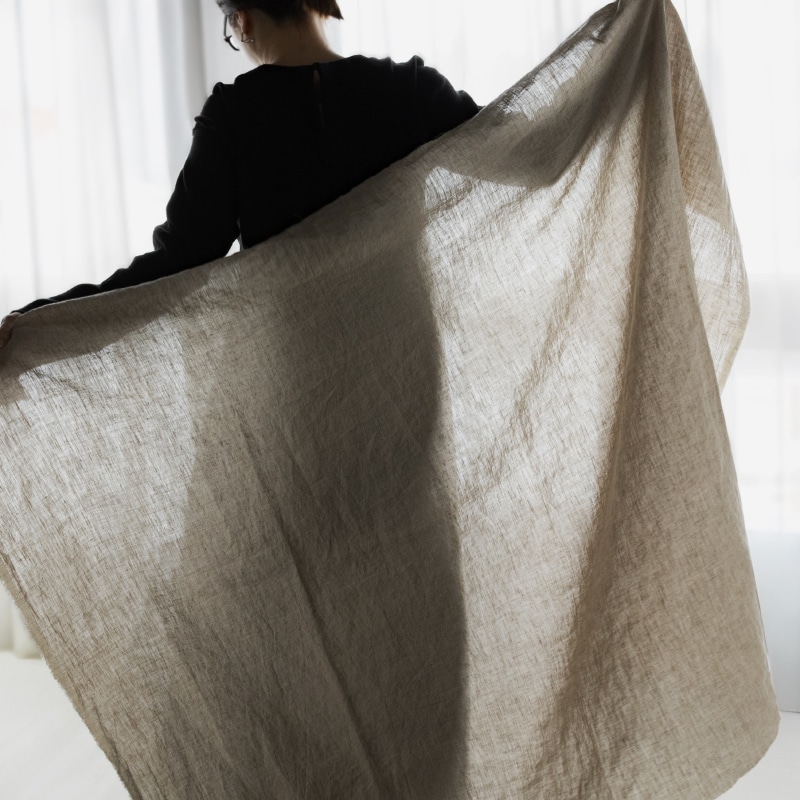 リノプルミエ 80番手 広幅 リネン 生地