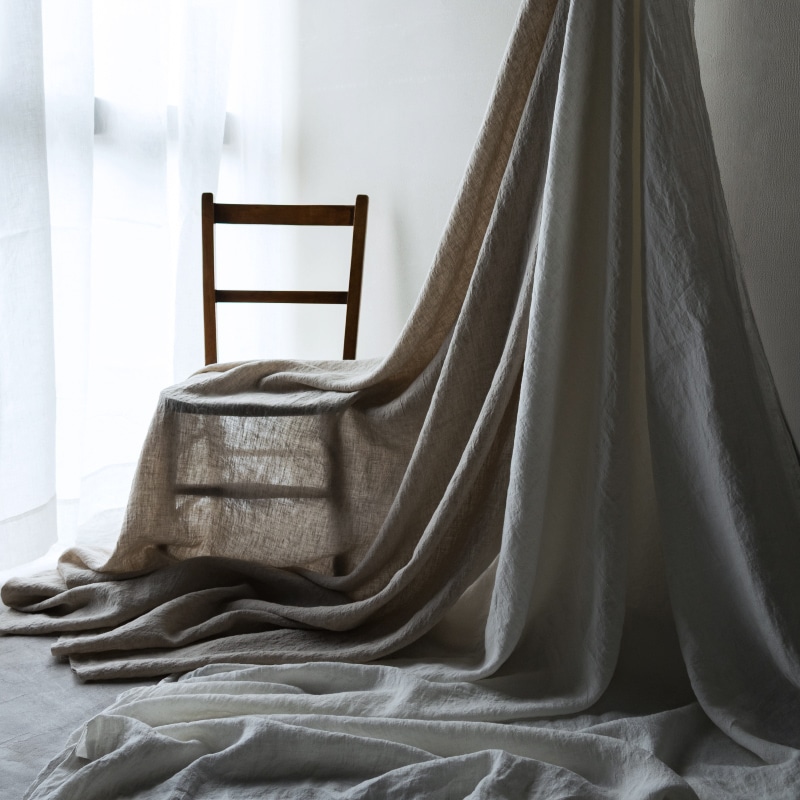 リノプルミエ 80番手 広幅 リネン 生地