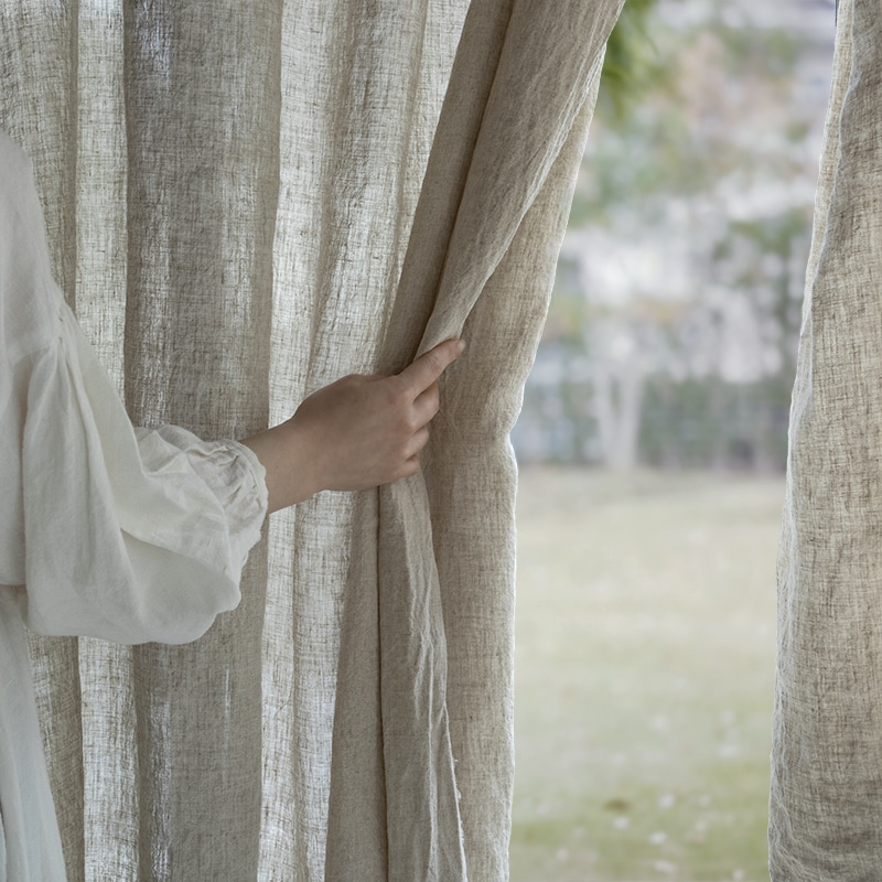 リノプルミエ 80番手 広幅 リネン 生地