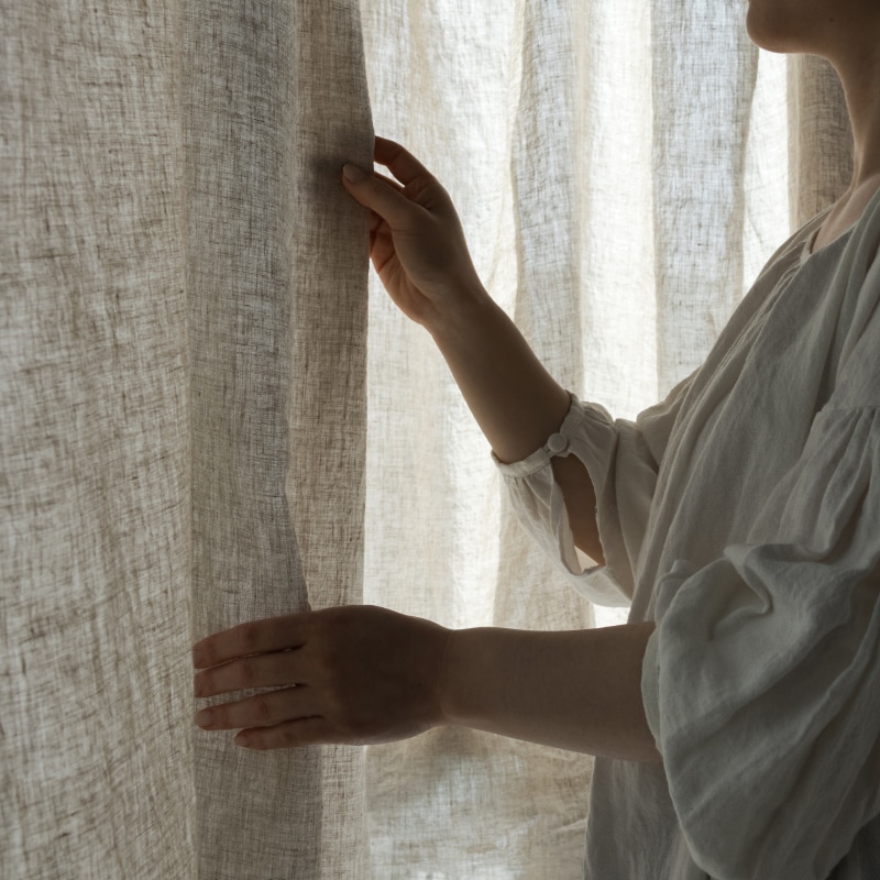 リノプルミエ 80番手 広幅 リネン 生地