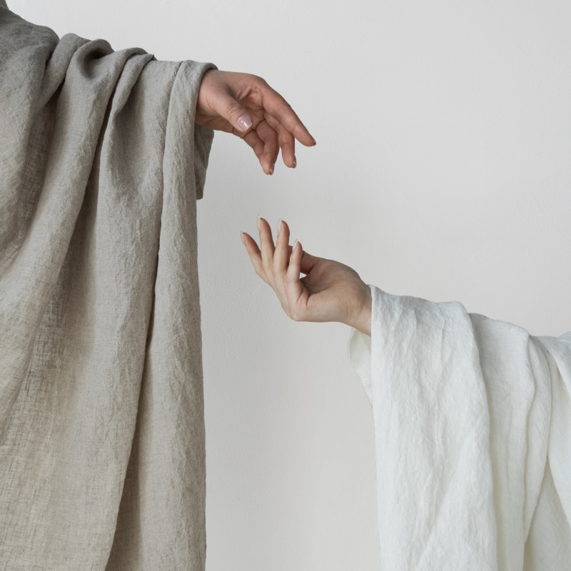 リノプルミエ 80番手 広幅 リネン 生地