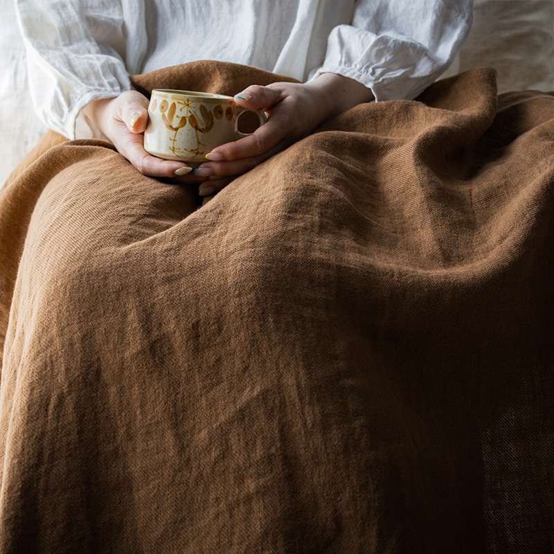 洗いこまれた綾織りベルギーリネン25番手