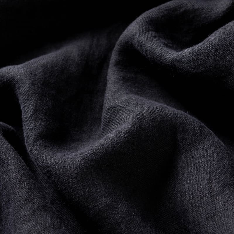 洗いこまれた綾織りベルギーリネン40番手【限定色】ブラックベリー