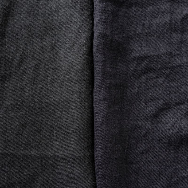 洗いこまれた綾織りベルギーリネン40番手【限定色】ブラックベリー