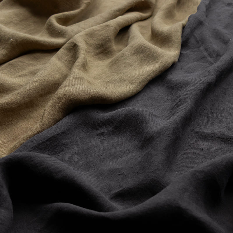 洗いこまれた綾織りベルギーリネン60番手