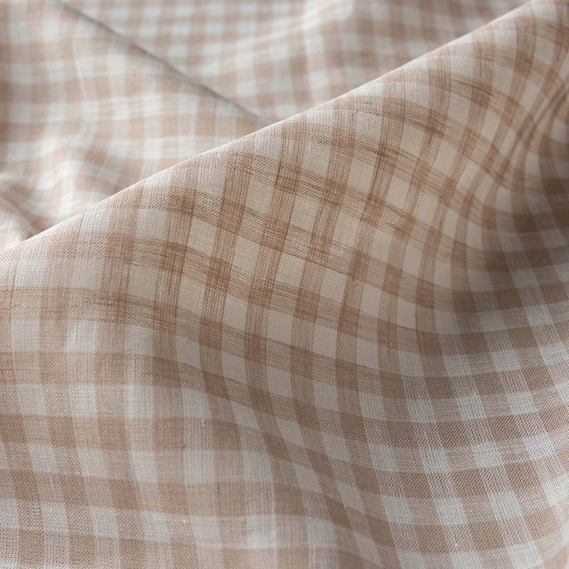 先染め リネン ギンガムチェック リネン生地 チェック柄 生地の森