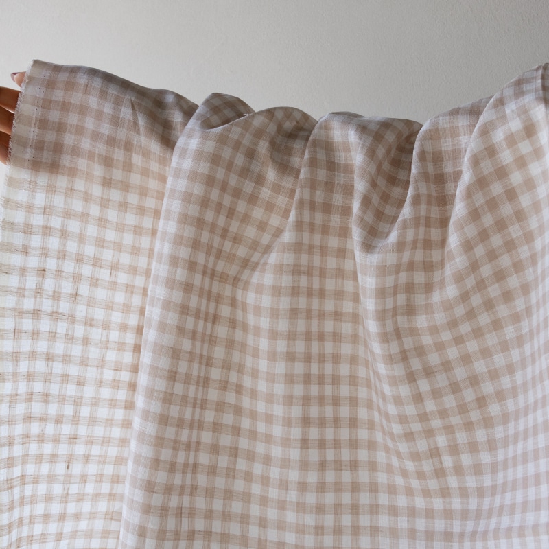 先染め リネン ギンガムチェック リネン生地 チェック柄 生地の森