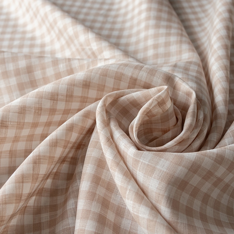 先染め リネン ギンガムチェック リネン生地 チェック柄 生地の森