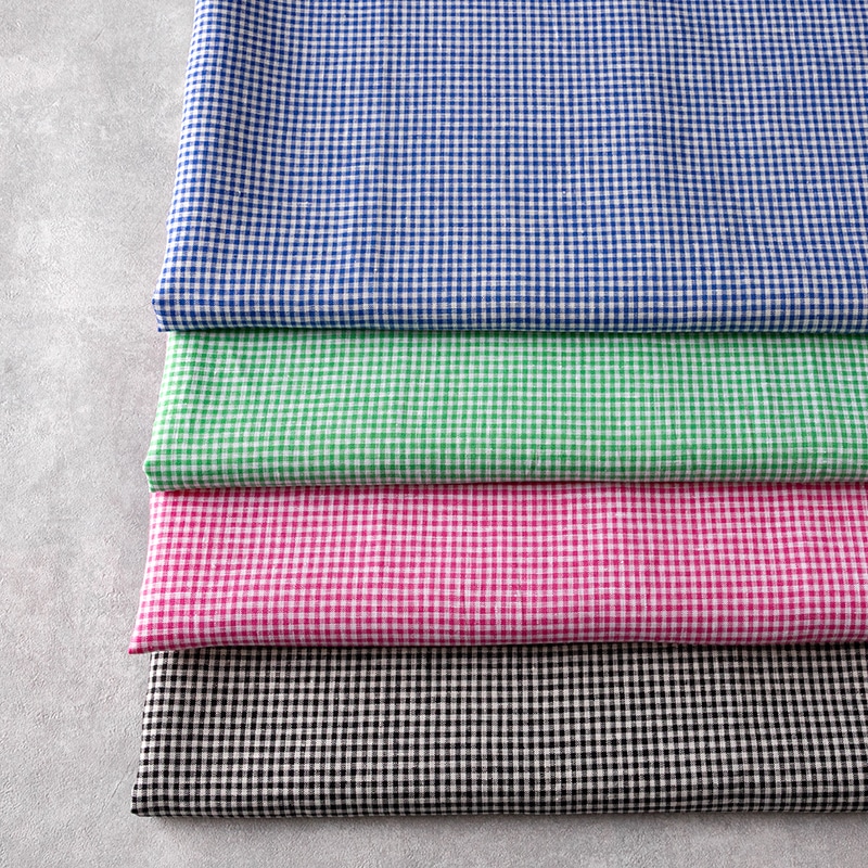 先染め リネン ギンガムチェック リネン生地 チェック柄 生地の森