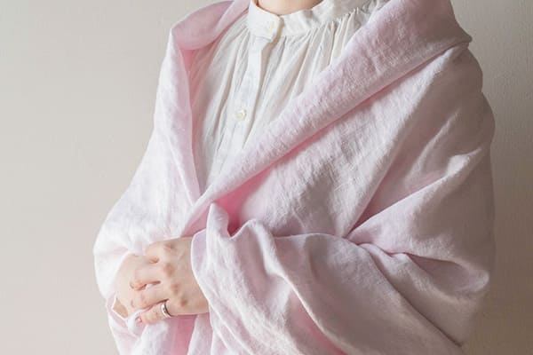 【20周年限定モデル】無地染めフレンチリネン(両面ピーチ仕上げ)リノクルール・ネージュ(Lino Couleur・Neige)シュクレ