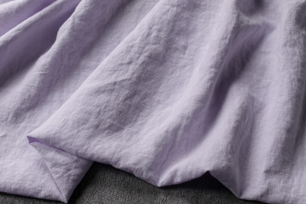 【20周年限定モデル】無地染めフレンチリネン(両面ピーチ仕上げ)リノクルール・ネージュ(Lino Couleur・Neige)リラ