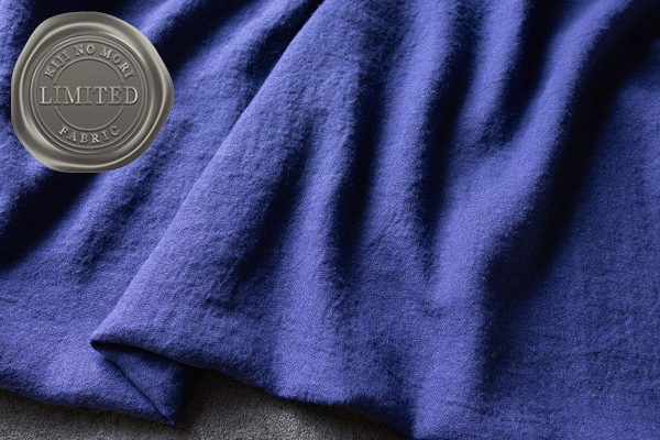 生地の森 【限定版】綾織りラミーリネンウール25番手 特別色 ロイヤルブルー