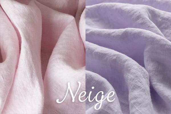 【20周年限定モデル】無地染めフレンチリネン(両面ピーチ仕上げ)リノクルール・ネージュ(Lino Couleur・Neige)